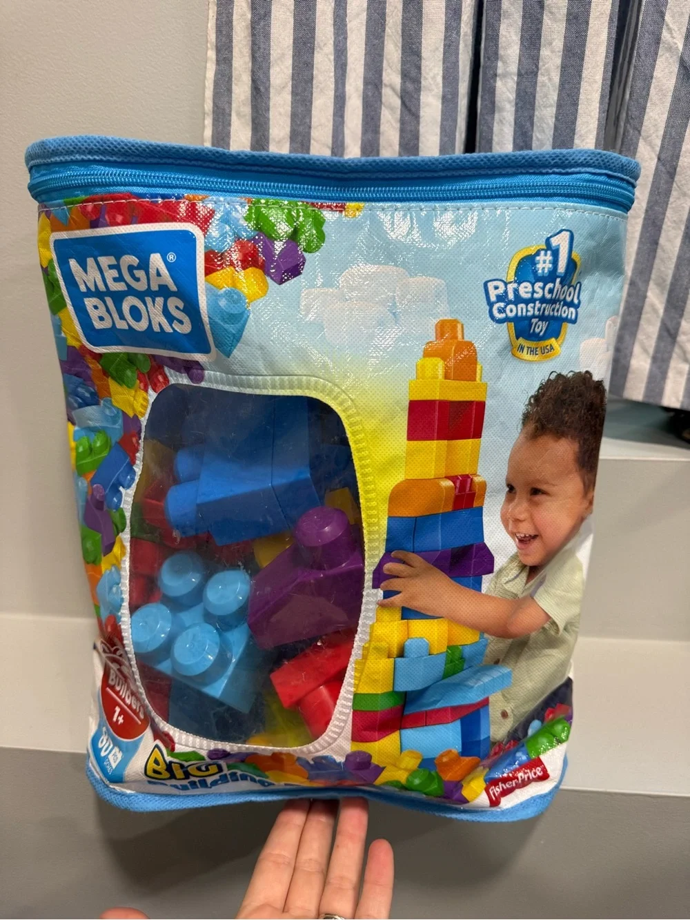 Bag of fisher price mega blocks